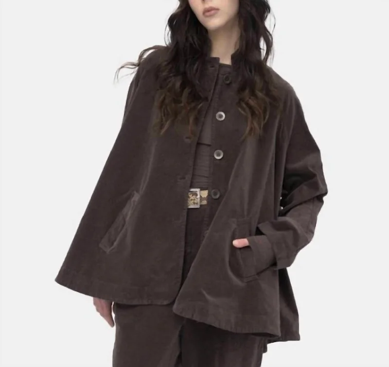 Spring Wardrobe Swing Jacket In Brown