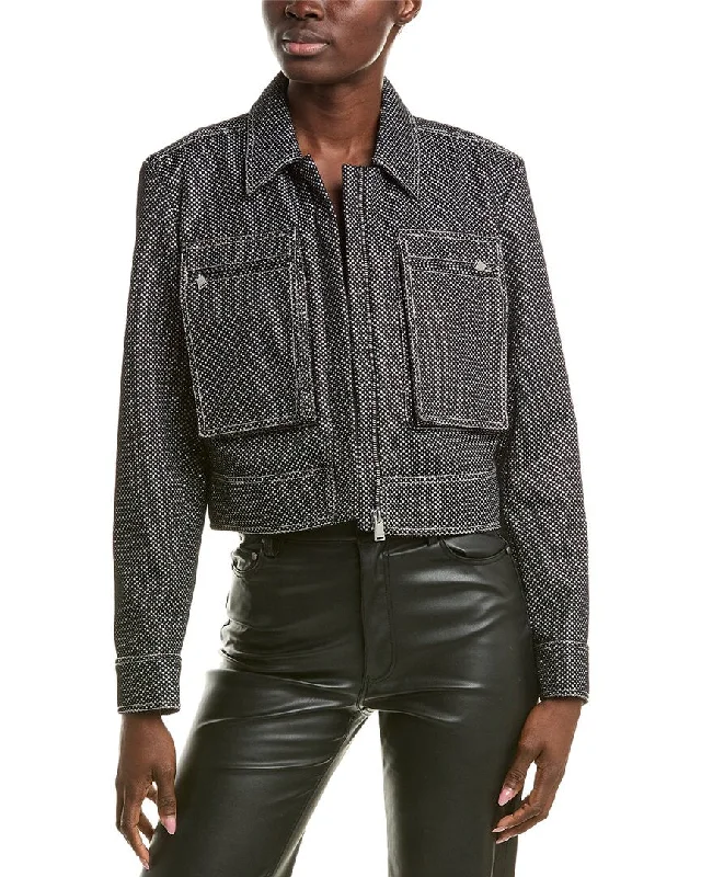 Final Clearance SIMKHAI Harmon Crop Jacket