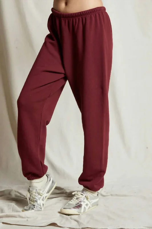 Big Discounts Stevie Fleece Easy Sweatpant In Cranberry