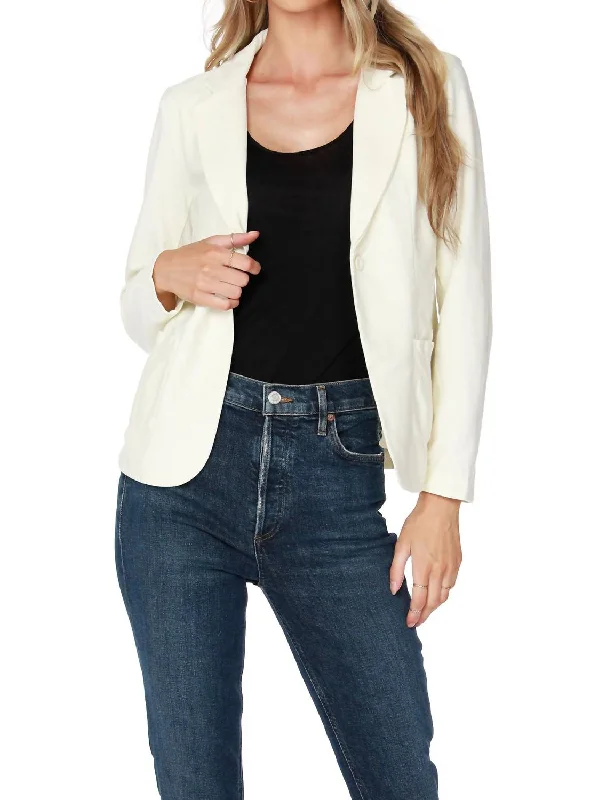 Casual Chic Knit Twill Blazer In Rustic