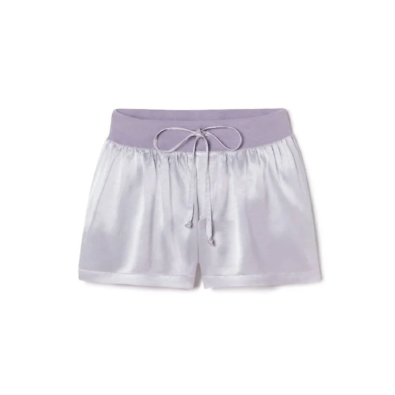 Shop Our Looks Mikel Satin Boxer Short With Draw String In Lavender