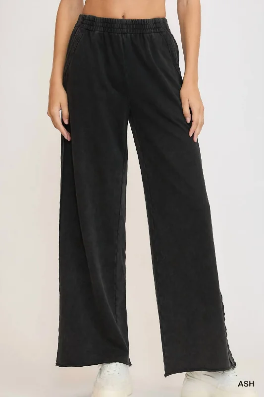 Versatile Wardrobe Essentials Mineral Washed Wide Leg Pants