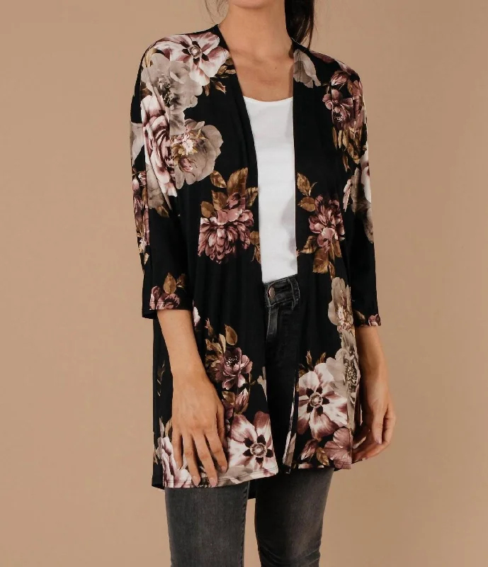 Sale Event, Prices Rock Dora Floral Cardigan In Black