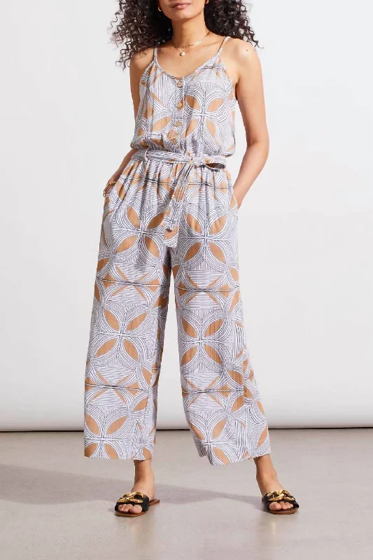 Best Sellers Button Front Jumpsuit In Caramel