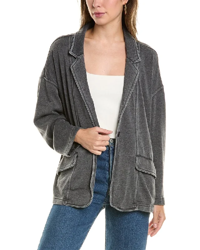 Chic Style, Always In Vogue Vintage Havana Fleece Blazer