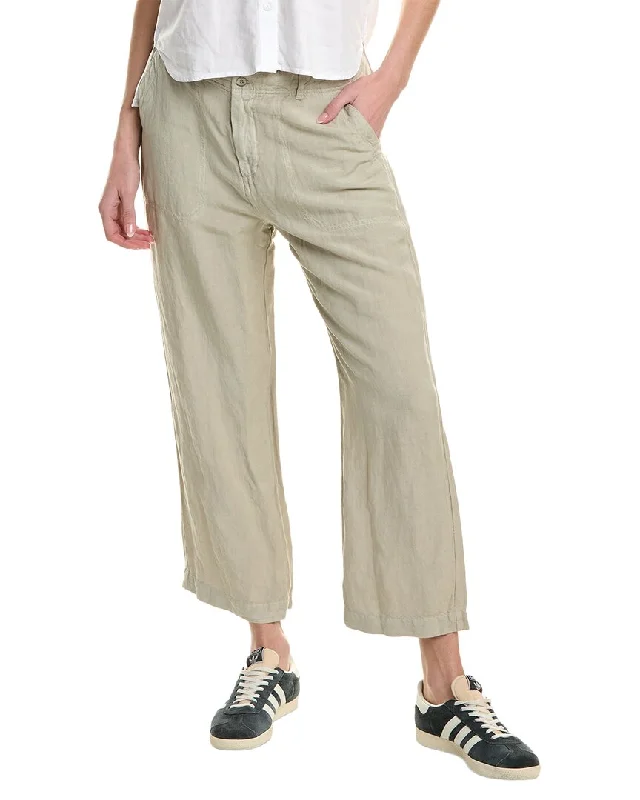 Fashionista Favorites Bella Dahl Blakely Utility Linen-Blend Wide Leg Crop Pant