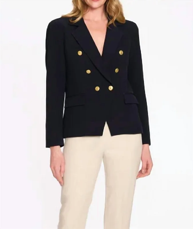 Trendy Styles Short Db Jacket In Navy