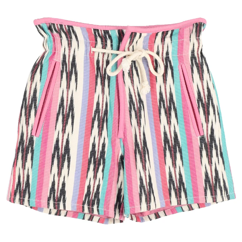 Fashion Essentials Isabel Marant Étoile Inima Ikat Jacquard Shorts in Pink Cotton