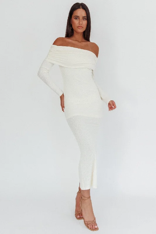 Must Haves Juju Off-Shoulder Maxi Dress White