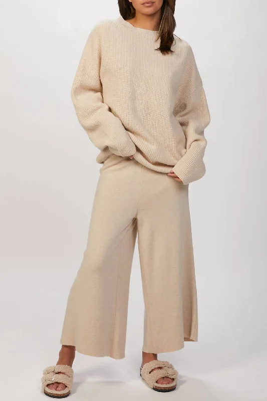 New Season Fashion Preview Sale Mille Tricot Sweater In Beige