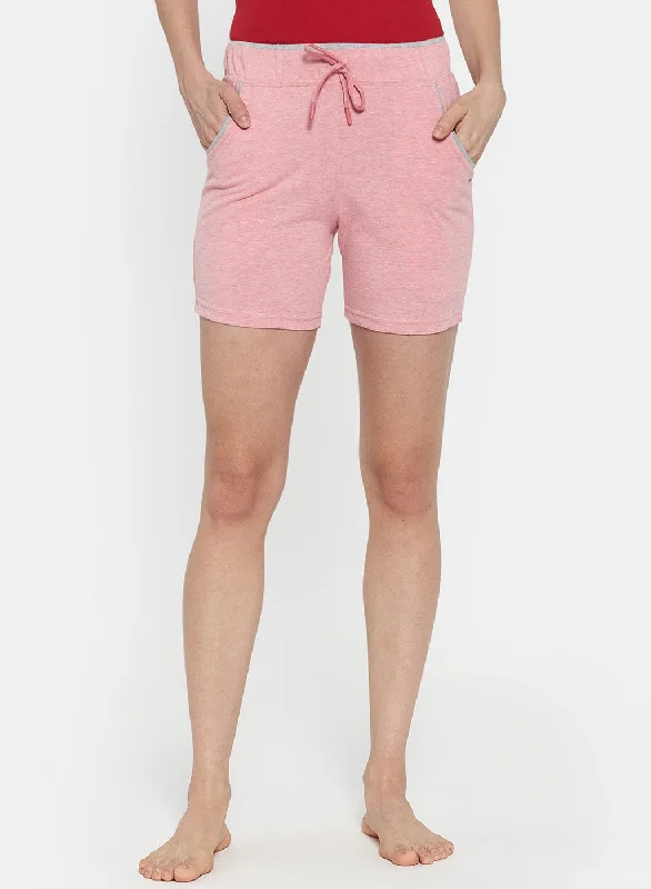 Limited Time Flash Sale Womens Pink Plain Shorts