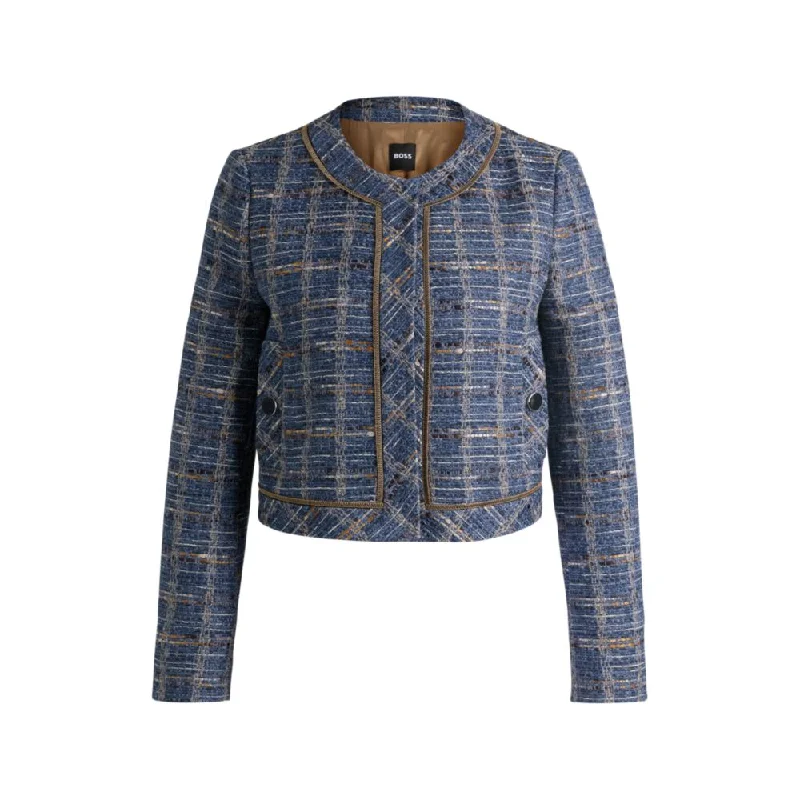 Trendy Pulse Regular-fit jacket in check tweed