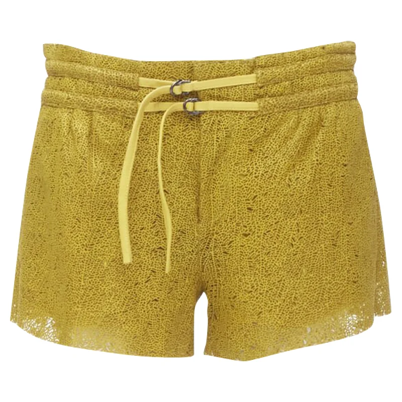 Exclusive Discount Helmut Lang laser cut leather lined shorts