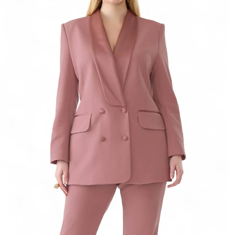 Limited Time Offer Satin Blazer In Soft Pink