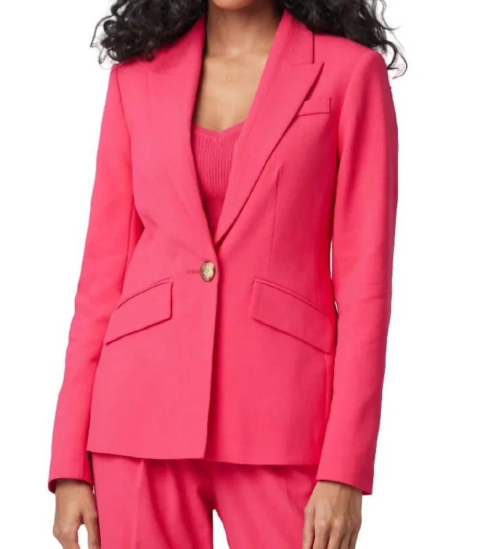 Seasonal Picks Peak Lapel Jacket In Raspberry