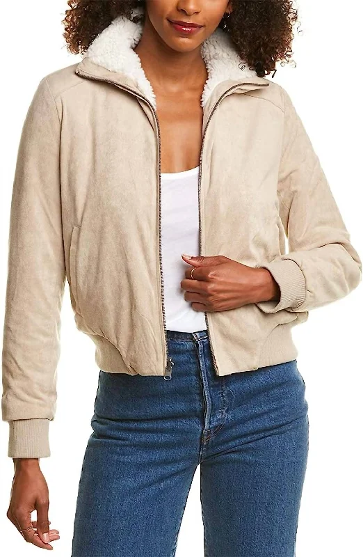 Relaxed Style Kendal Reversible Bomber Jacket In Cafe Au Lait