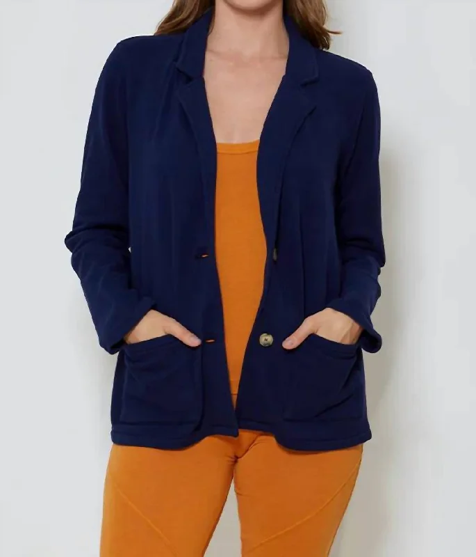 Fashion Sale French Terry Blazer In Navy