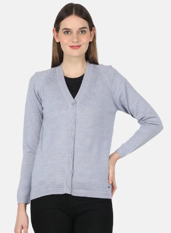 Seasonal Trend Women Purple Solid Cardigan