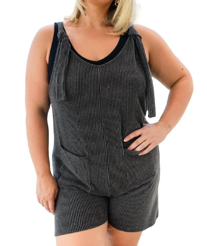 Street Style Fashion Shut It Down Romper In Black