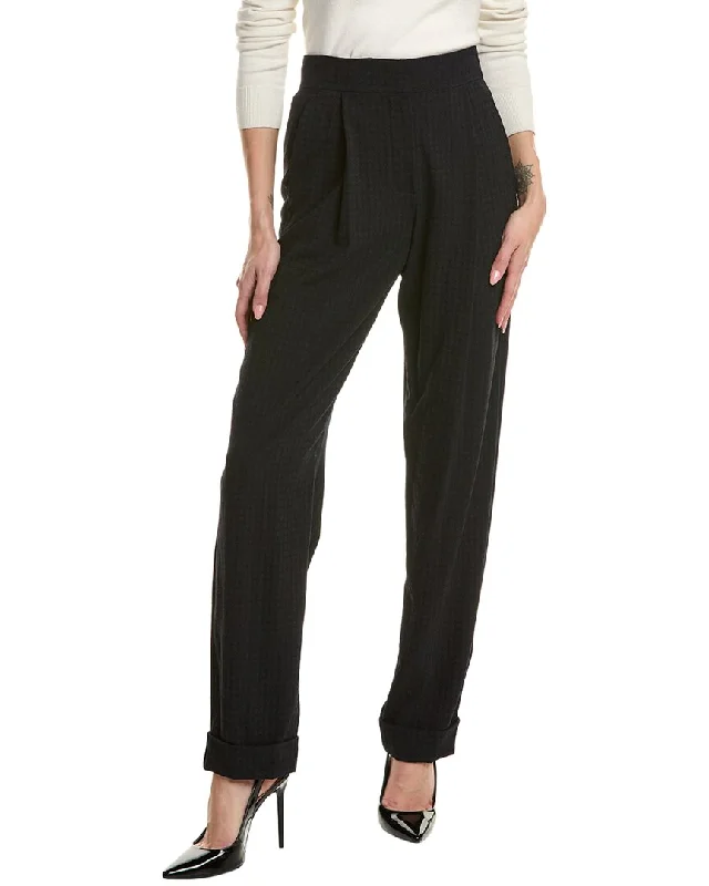 Boho Chic Fashion Emporio Armani Wool-Blend Trouser