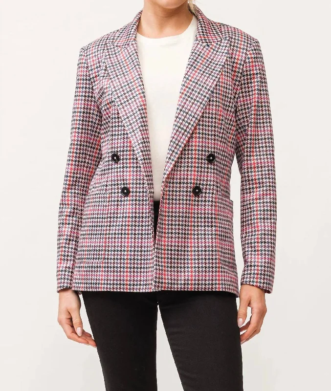 Versatile Style Wardrobe Elfi Blazer In Houndstooth