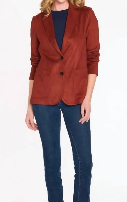 Limited Styles Blazer In Terracotta