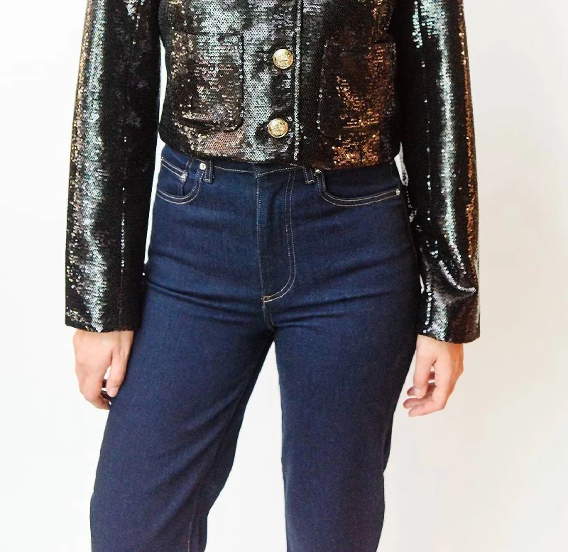 Trendy Street Style Sequin Randi Jacket In Black