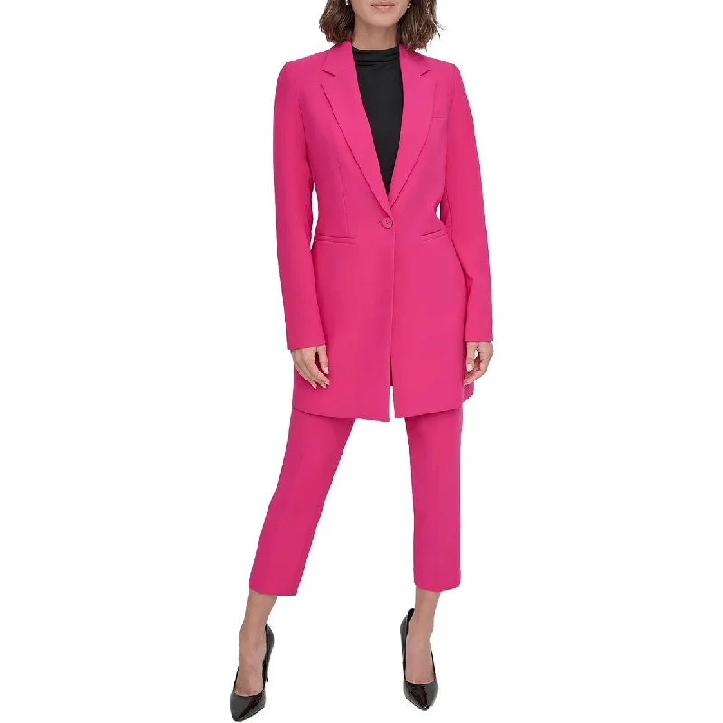 Cutting Edge Fashion Womens Solid Polyester One-Button Blazer