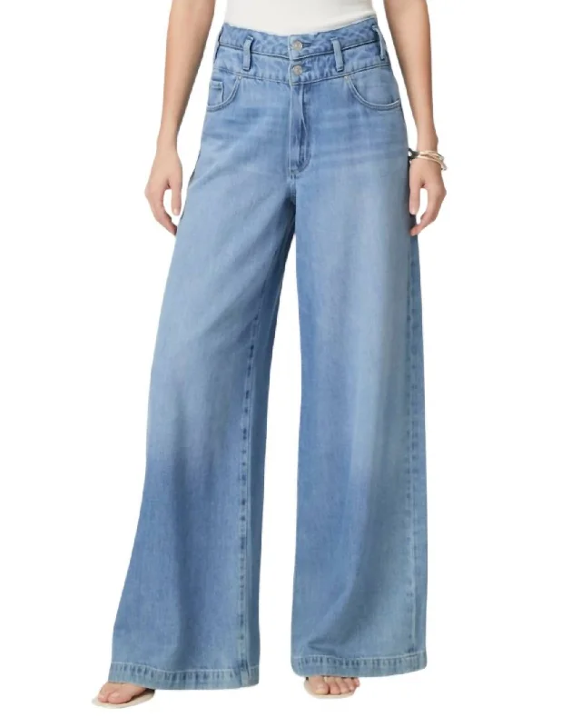 Trendy Aesthetics Portia Wide Leg Jeans In Enzo Distressed