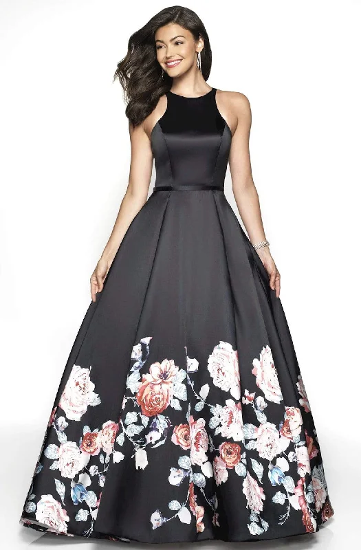 Sophisticated Outfits Blush by Alexia Designs - Jewel Floral Print Ballgown 11136ZSC