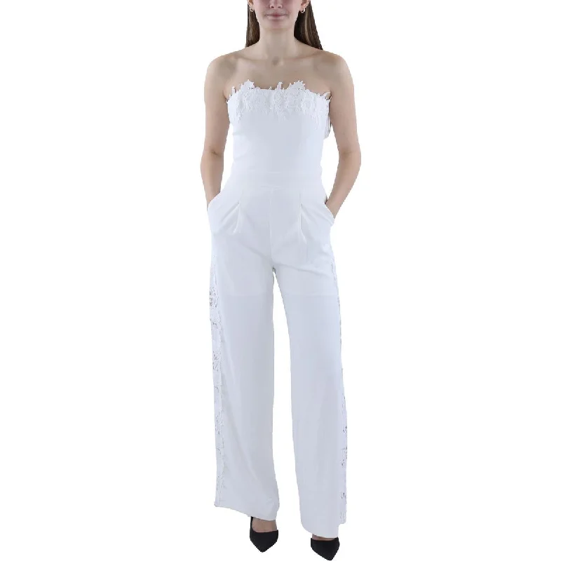 Elegant Simplicity Wardrobe Womens Eyelet Lace Jumpsuit