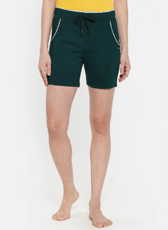 From Casual To Classy Womens Green Plain Shorts