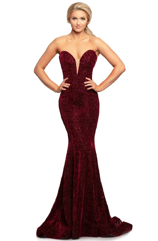 Style Versatile Women's Collection Johnathan Kayne - Strapless Velvet Trumpet Gown 2086SC