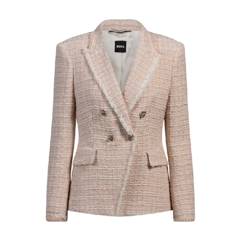 Evening Elegance Slim-fit blazer in summery tweed