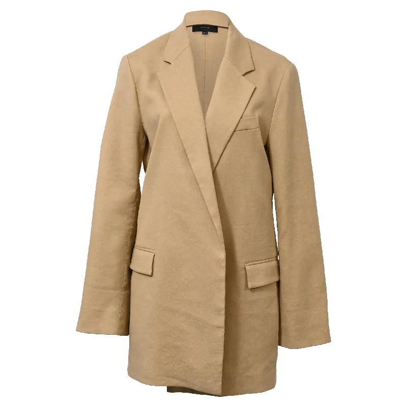 Fashion For Every Occasion Joseph Julia Oversized Open Blazer in Brown Linen