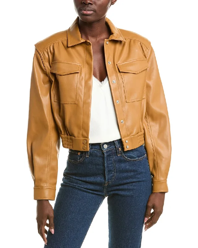 Disco - Inspired Retro Dance Look SIMKHAI Marbella Crop Utility Jacket