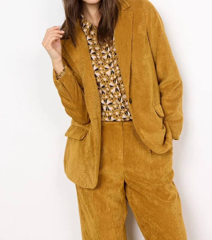 Budget Friendly Bindi Corduroy Blazer In Camel