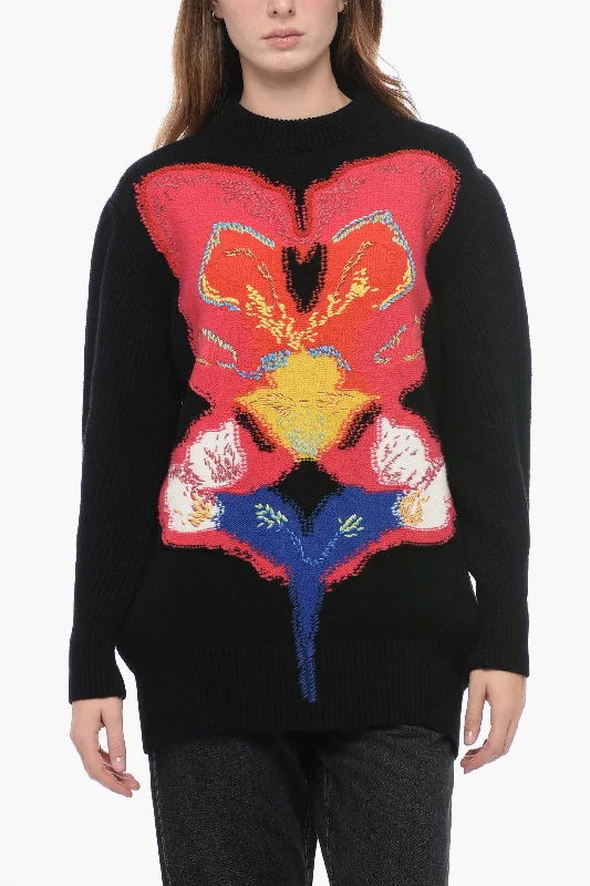 Shop Our Looks Alexander McQueen Ribbed Oversized Pullover with Embroidered Detailing