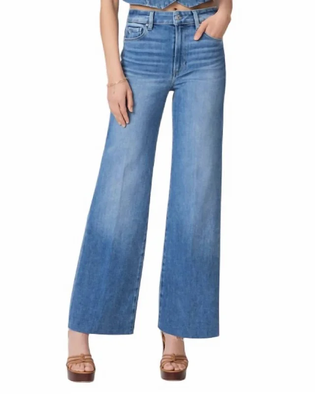 Trendy Street Style Attire Anessa 31" Wide Leg Jeans In Flamenco Distressed