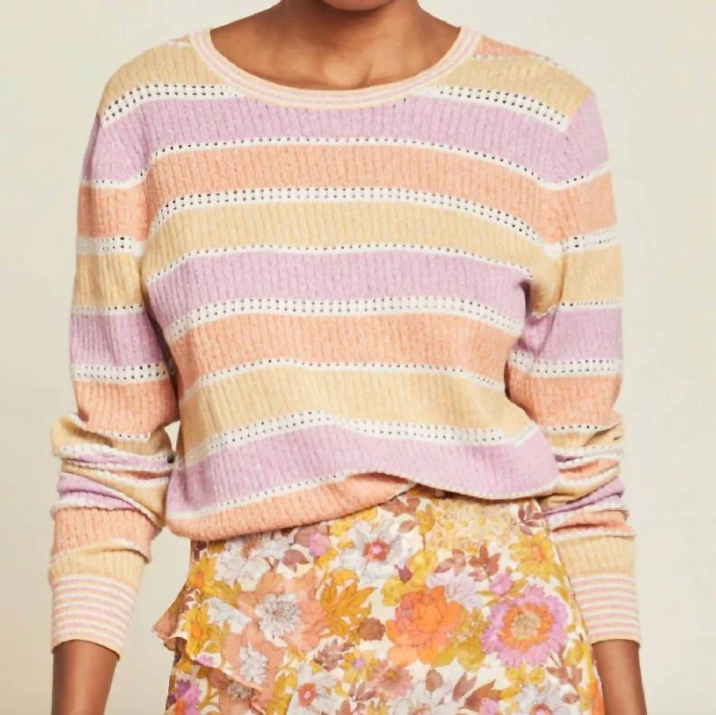 Special Offers, Don't Miss Raimi Color-Blocked Pullover Sweater In Pastel Multi