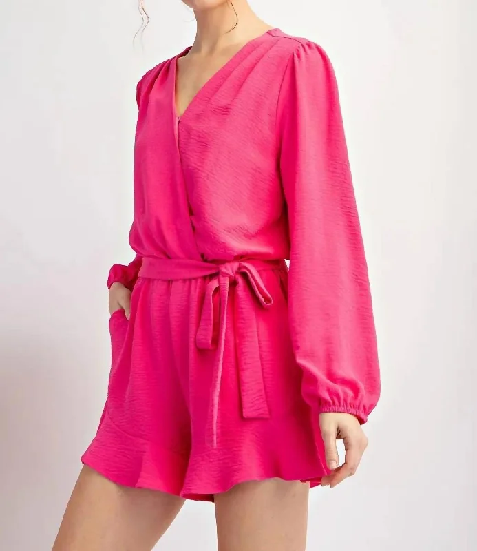 Sale Event, Prices Rock Setting High Standards Romper In Hot Pink