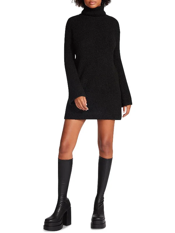 Style Streetwear Abbie Womens Knit Cowl Neck Sweaterdress