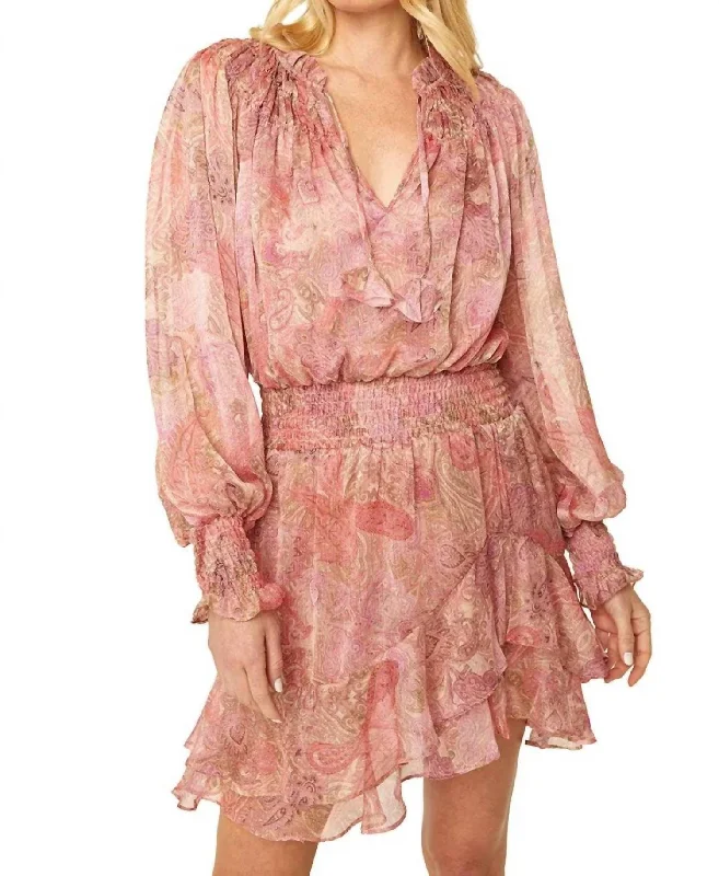 Discover Now Almaha Dress In Muted Paisley