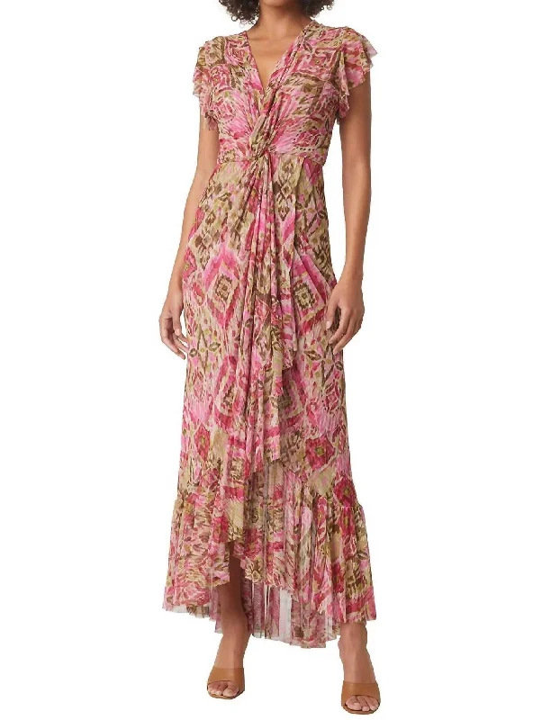 Budget Saver Avaline Dress In Summer Ikat