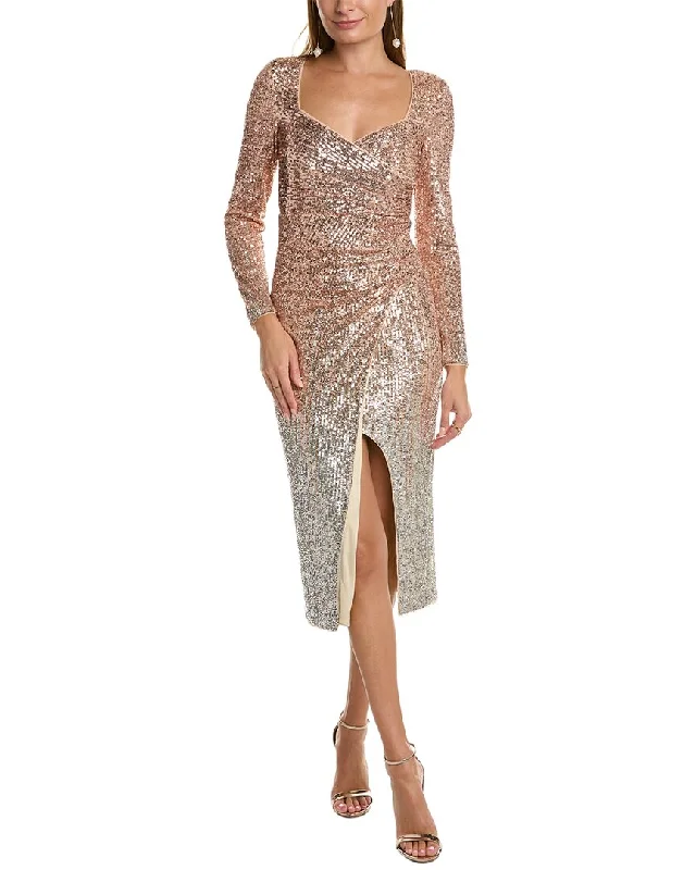 Travel Essentials Badgley Mischka Ombre Sequin Cocktail Dress