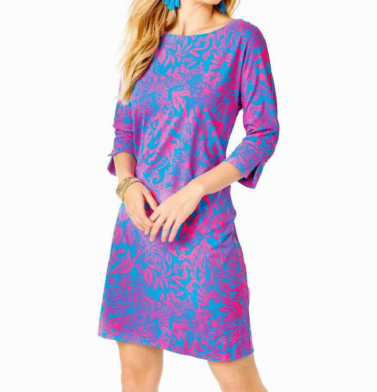 Athleisure Wear Promotion Braedyn Dress In Aura Pink Leaf An Impression