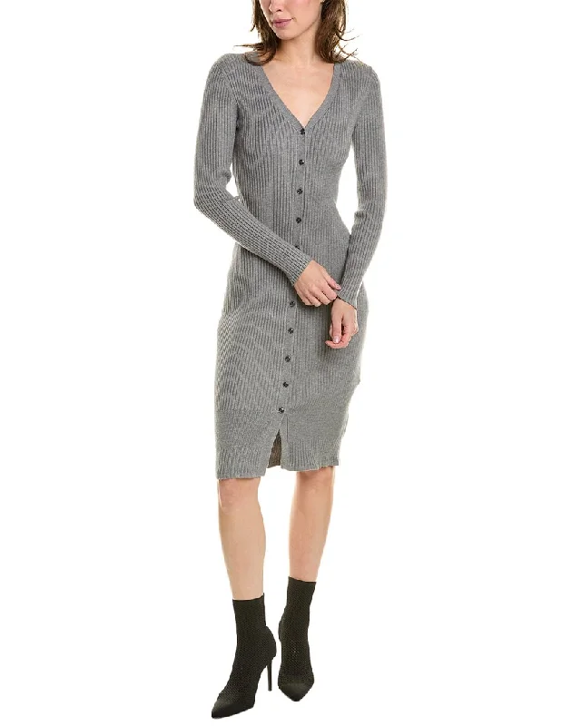 Crazy Discounts, Hurry Up Donna Karan Button Front Sweaterdress