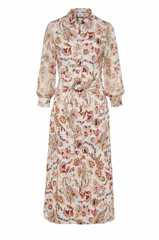 Daily Deals Paisley Print Kora Midi Shirtdress In Multi