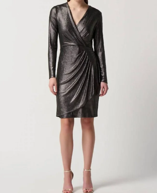 Budget Friendly Pewter Sheath Dress