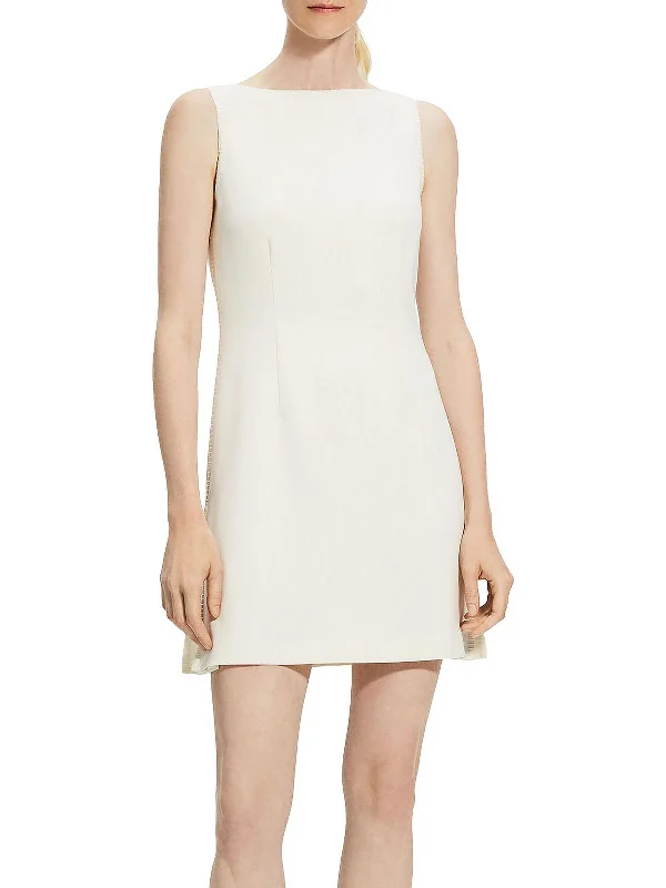 Clearance Sale, All Cheap Womens Boatneck Mini Shift Dress